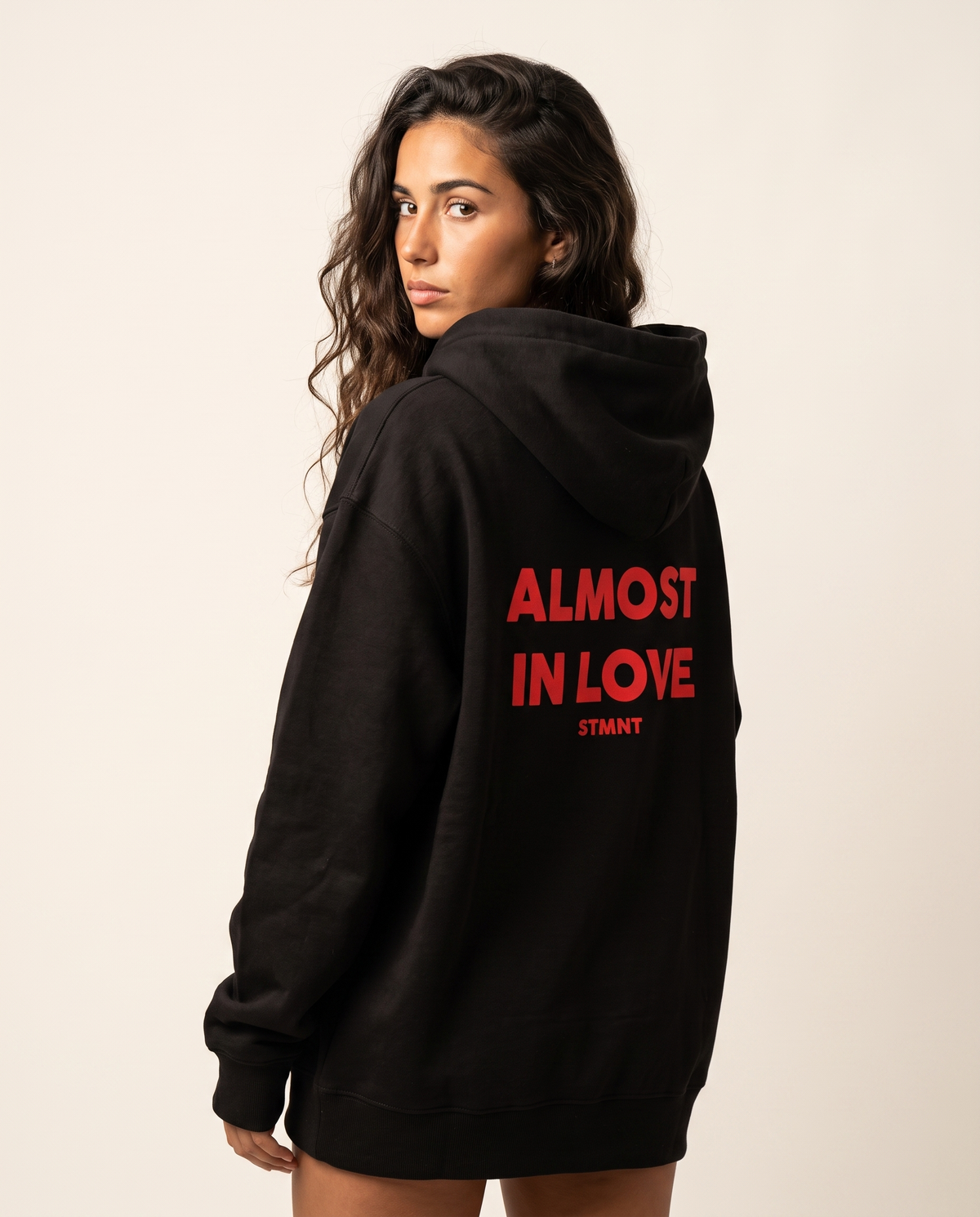 Almost In Love Oversized Hoodie worn by model