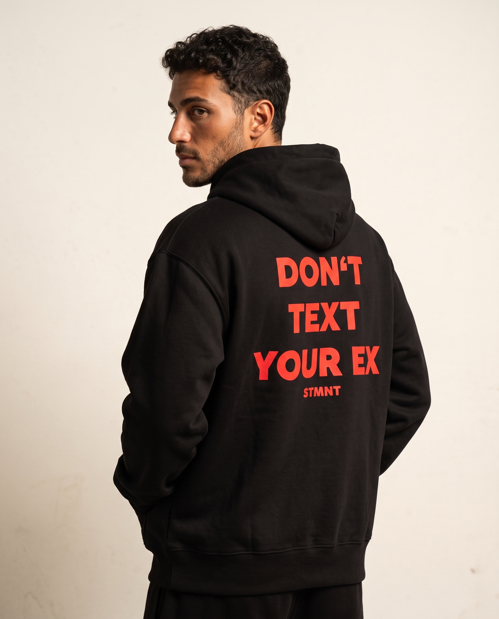 Don't Text Your Ex Oversized Hoodie worn by model
