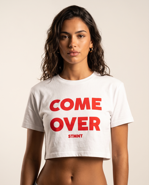 Come Over Crop Top worn by model