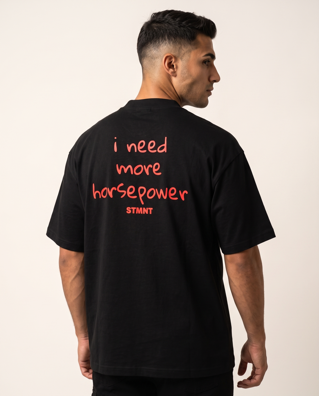 Horsepower Oversized T-Shirt worn by model
