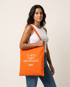 Horsepower Tote Bag carried by model