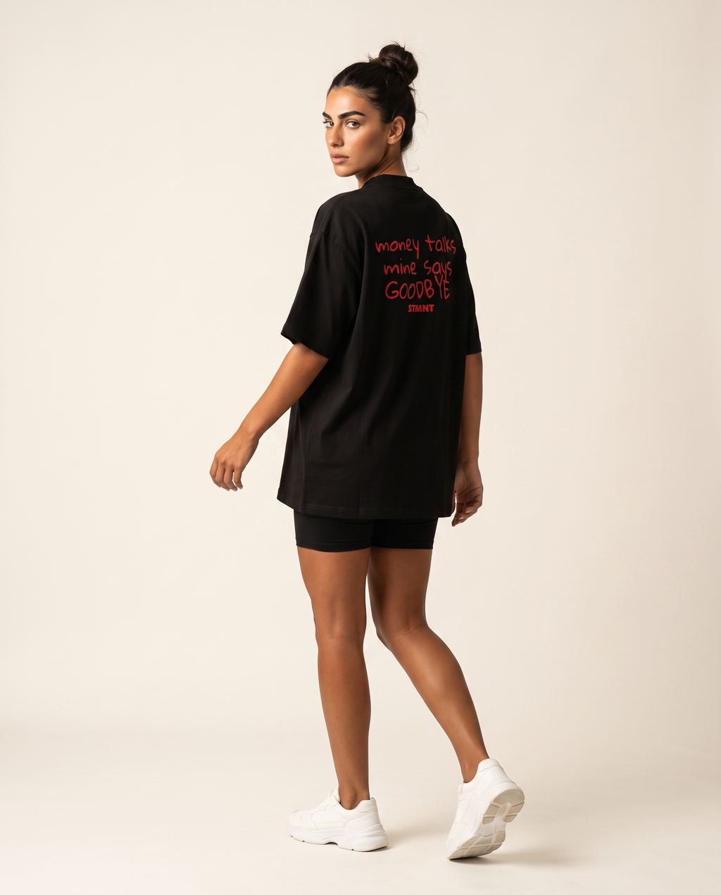 Money Talks Oversized T-Shirt worn by model