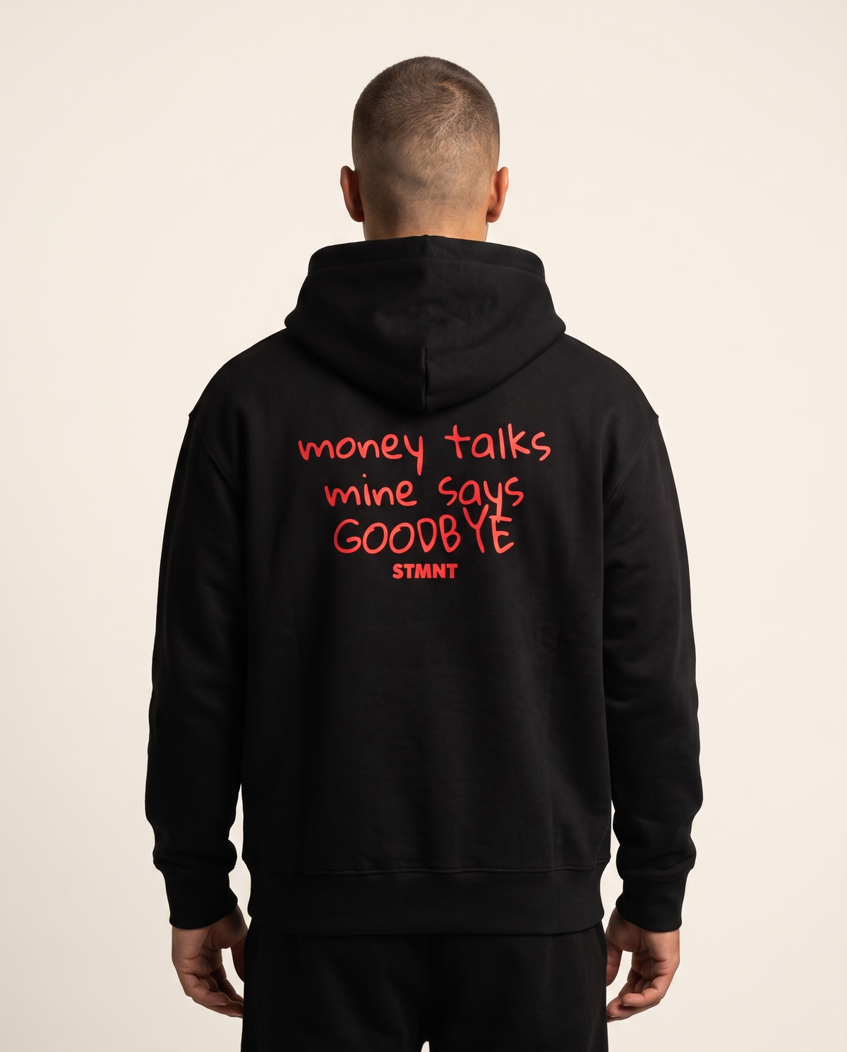 Money Talks Oversized Hoodie worn by model