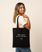 On To The Next Tote Bag carried by model