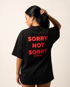 Sorry Not Sorry Oversized T-Shirt worn by model