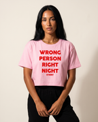 Wrong Person Crop Top worn by model