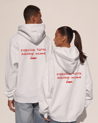 Expensive Taste Oversized Hoodie - Rückenprint auf Mann und Frau